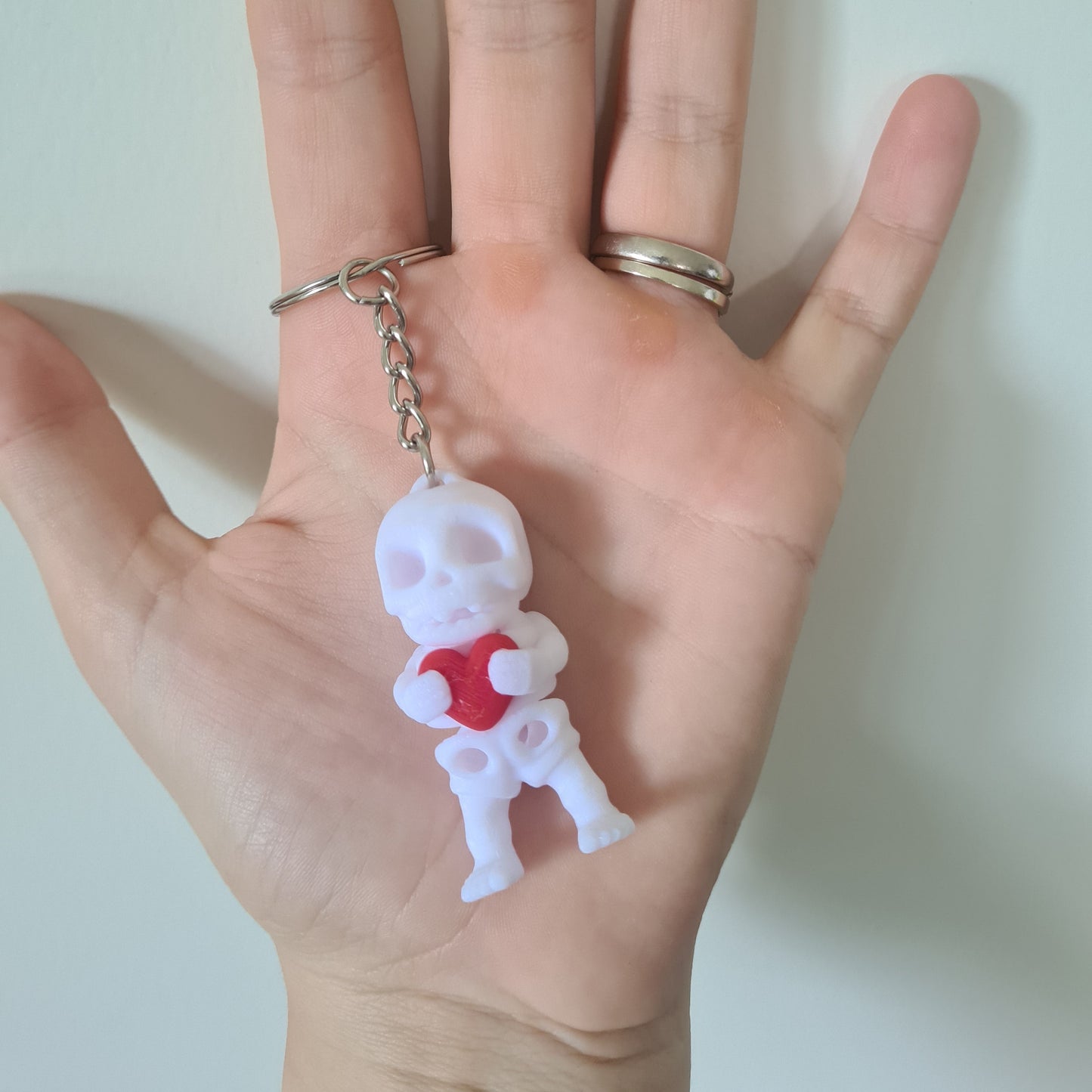 Skeleton Heart Keychain